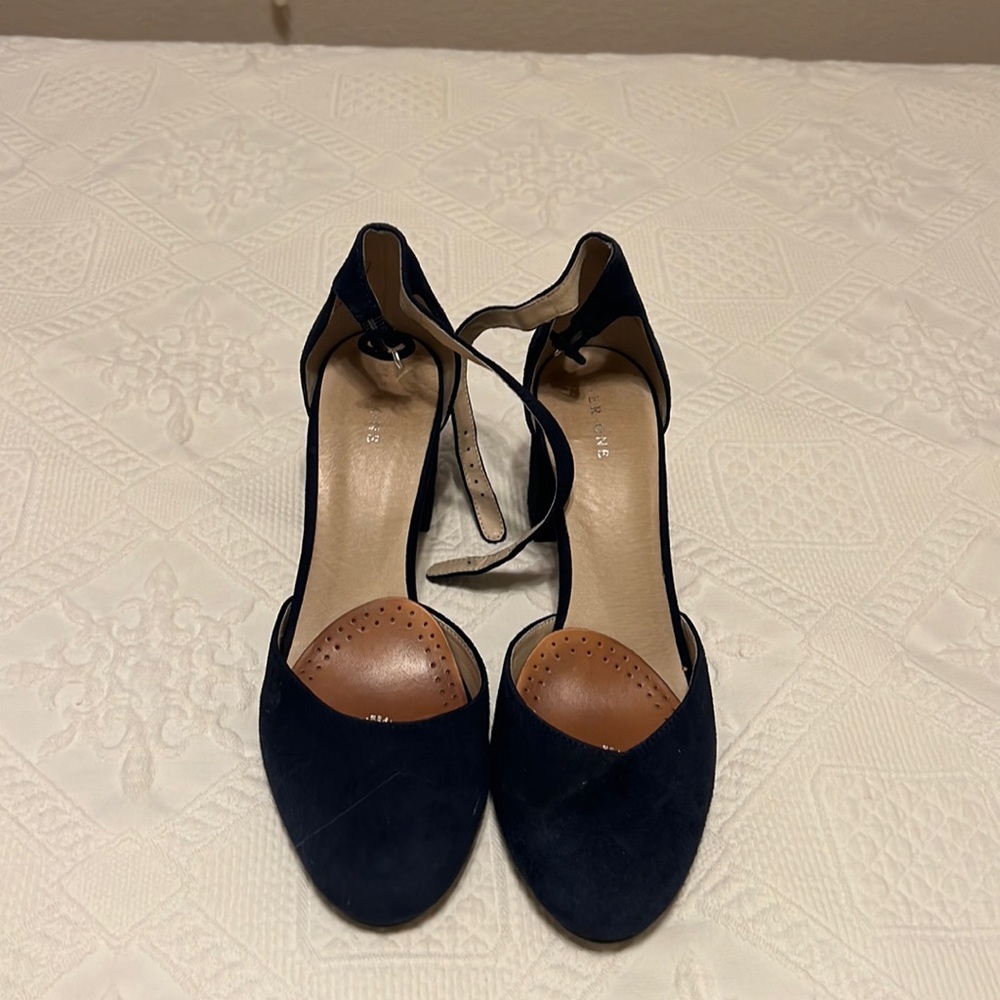 Dark Blue Closed Toe Heels